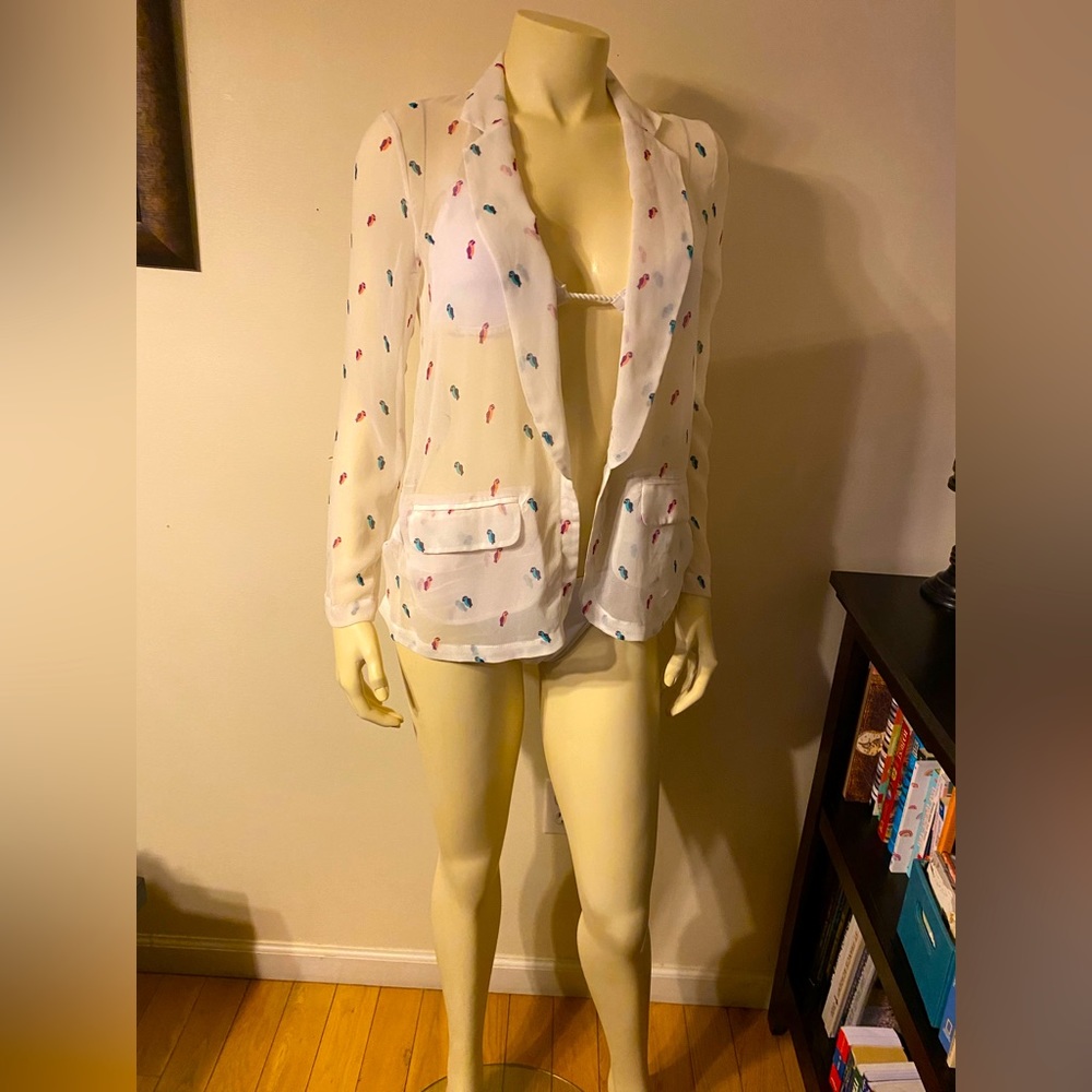 BCBGeneration Sheer Parrot Blazer. Size XXS